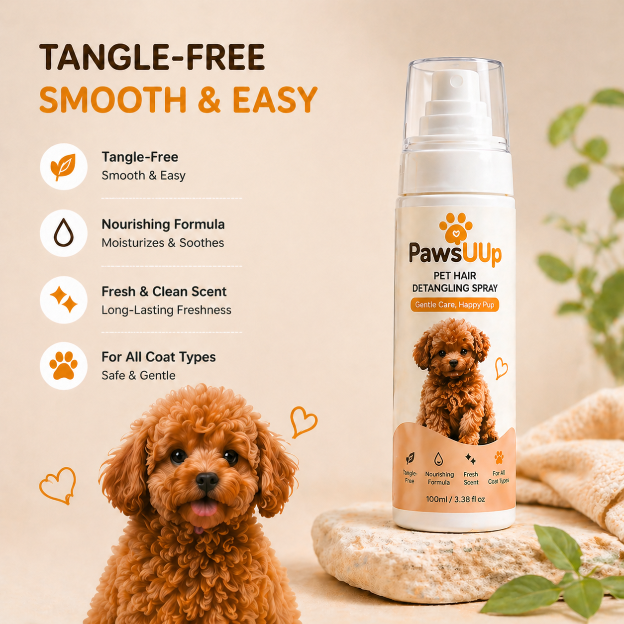 🐾🐾 PawsUUp Pet Detangling Spray